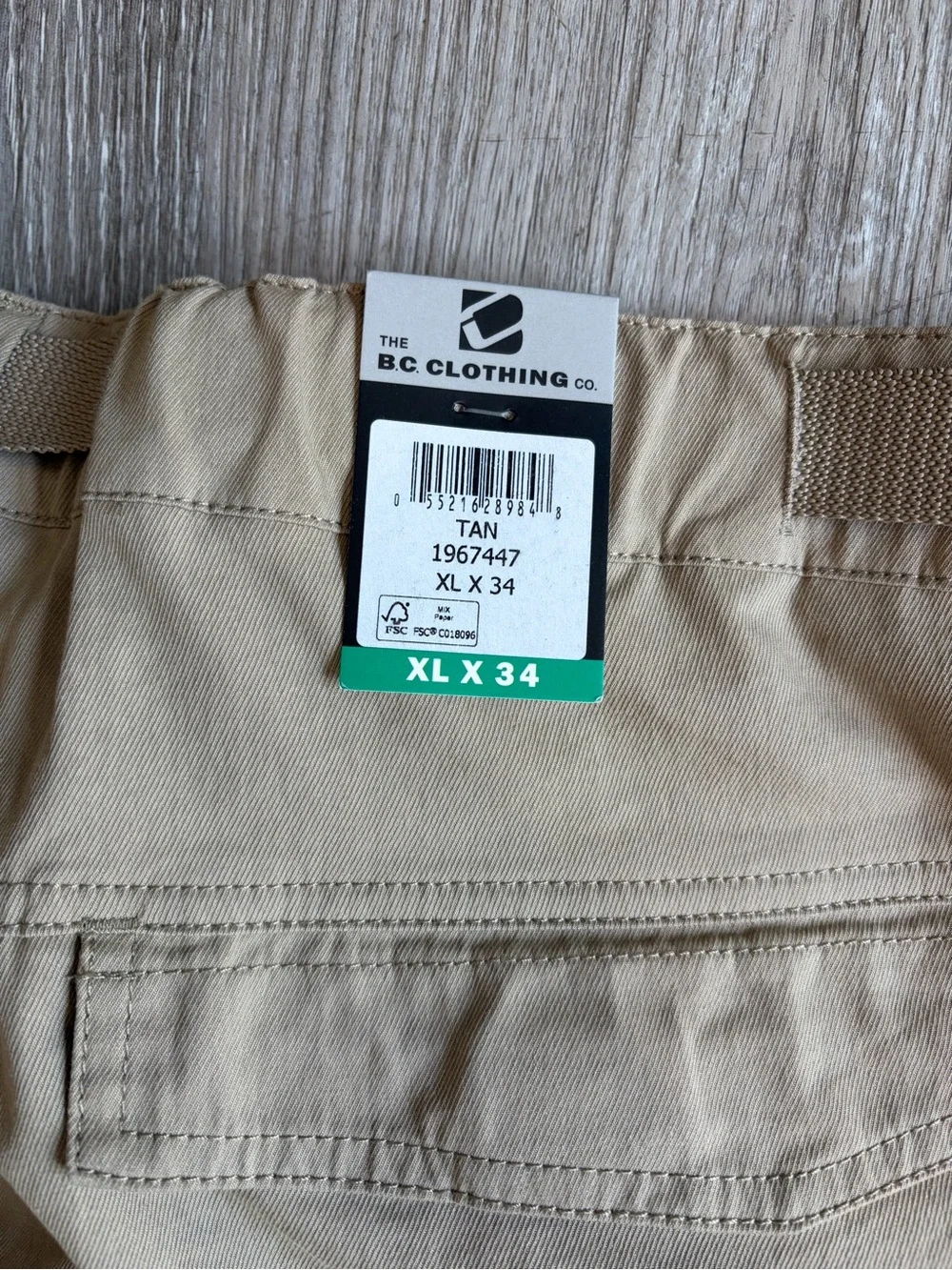 NWT BC Clothing Co. Men's Convertible Cargo Pants